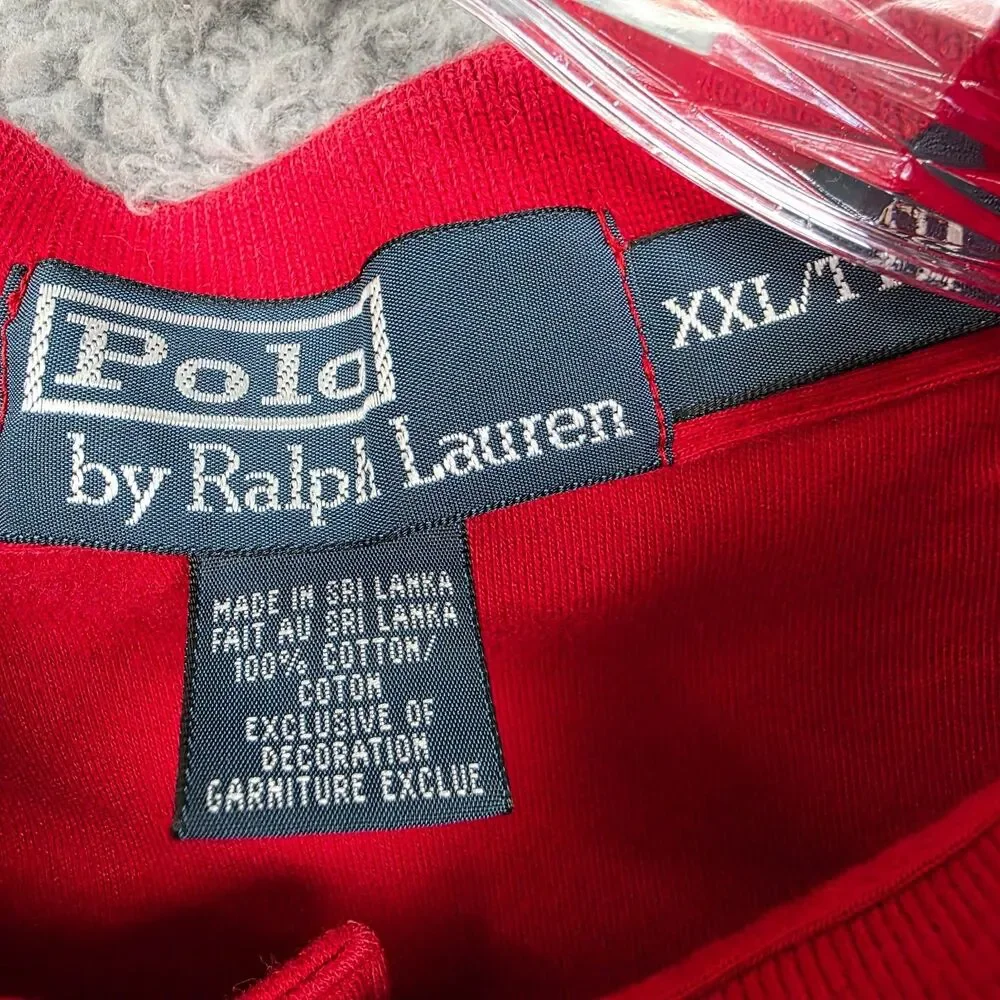 Polo Ralph Lauren Men's  Red Short Sleeve Cotton Polo Shirt Size 2XL